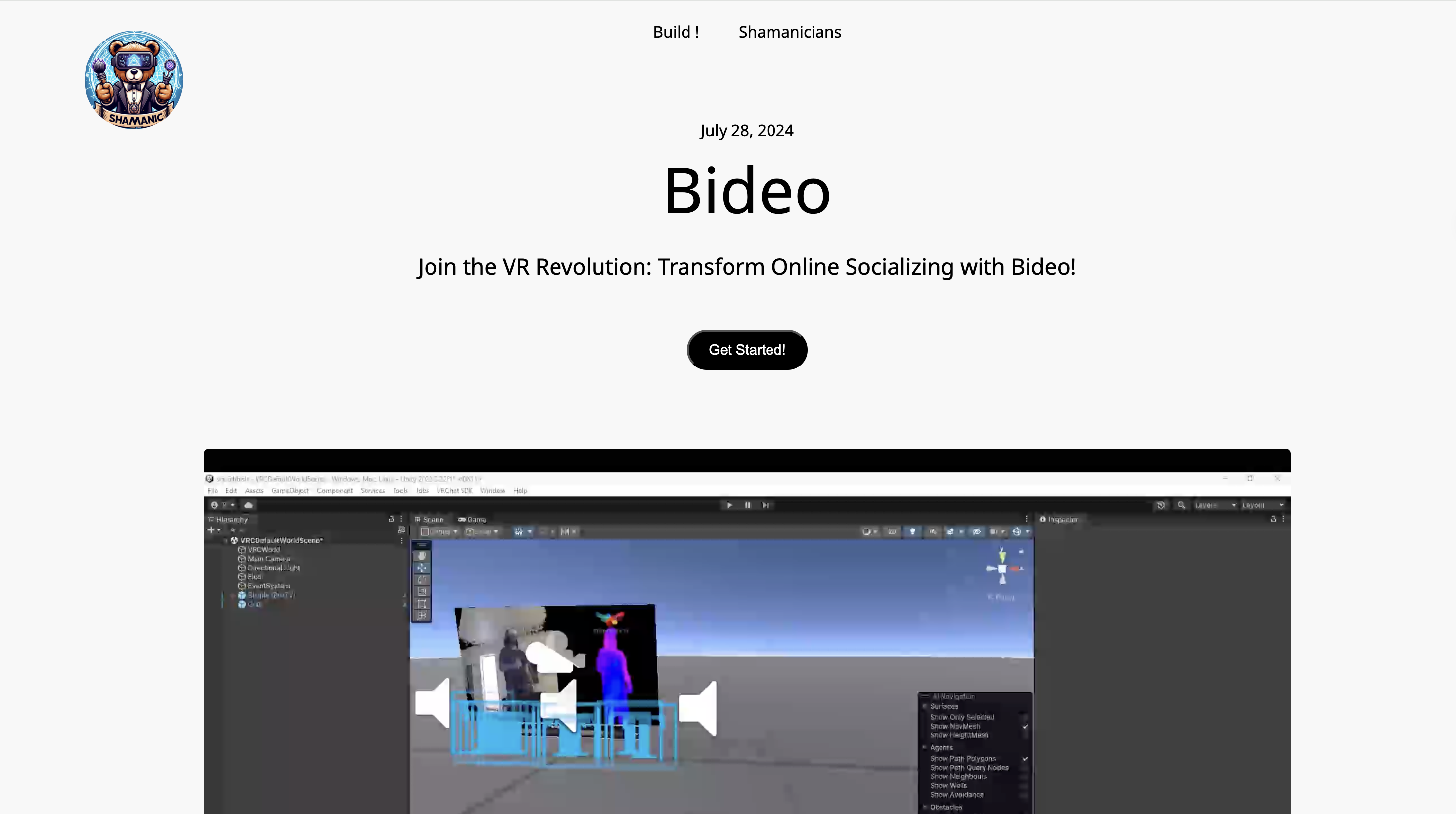 Bideo Platform Interface