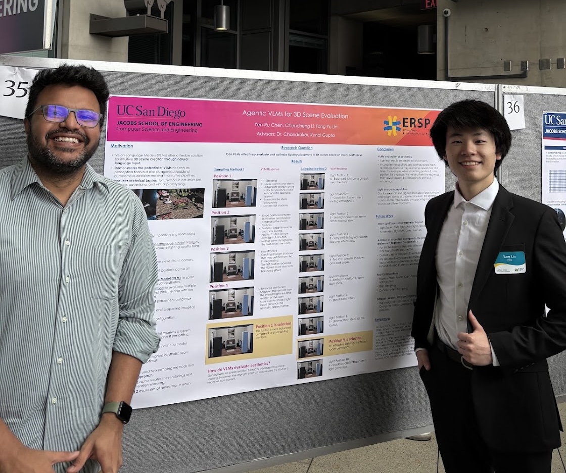 Presenting research poster